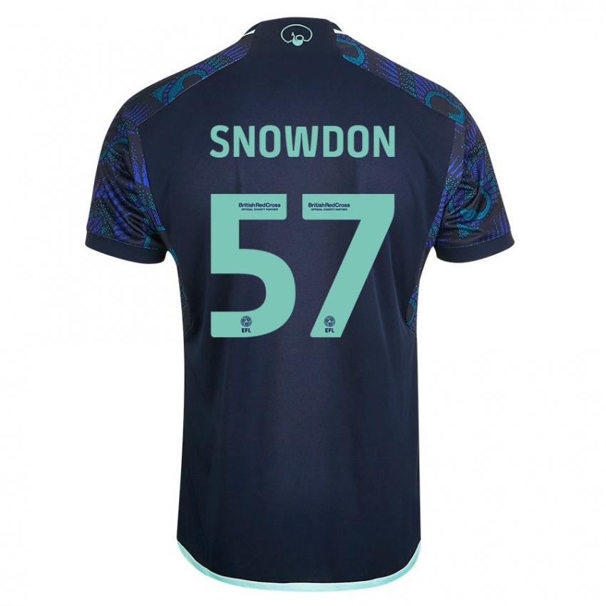 Kobiety Joe Snowdon #57 Niebieski Wyjazdowa Koszulka 2023/24 Koszulki Klubowe