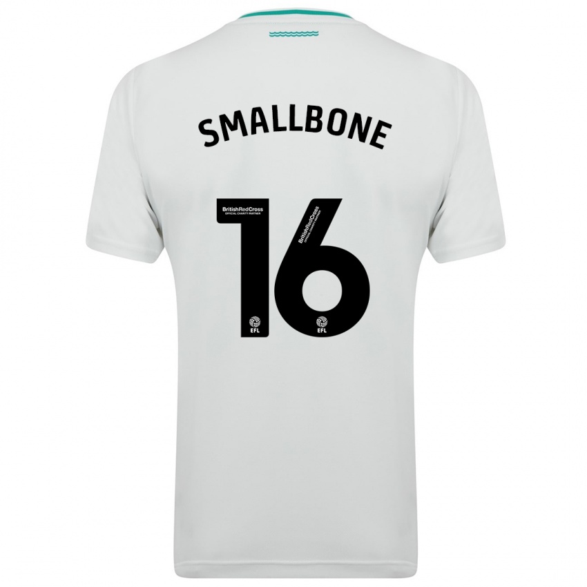 Kobiety Will Smallbone #16 Biały Wyjazdowa Koszulka 2023/24 Koszulki Klubowe