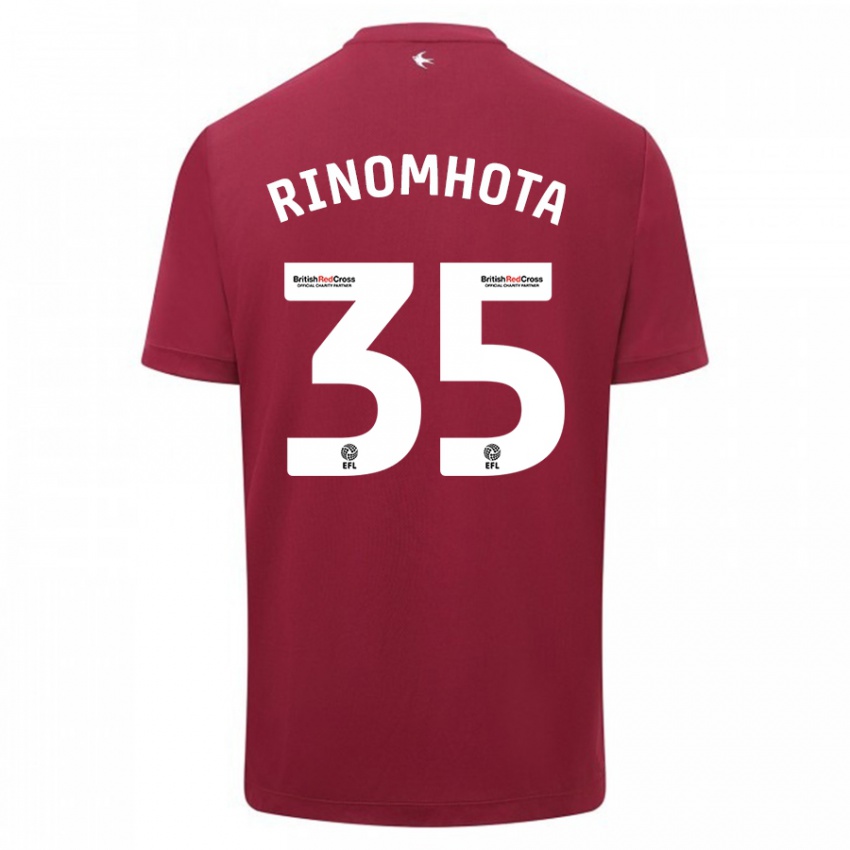 Kobiety Andy Rinomhota #35 Czerwony Wyjazdowa Koszulka 2023/24 Koszulki Klubowe