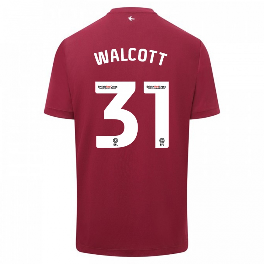 Kobiety Malachi Fagan Walcott #31 Czerwony Wyjazdowa Koszulka 2023/24 Koszulki Klubowe