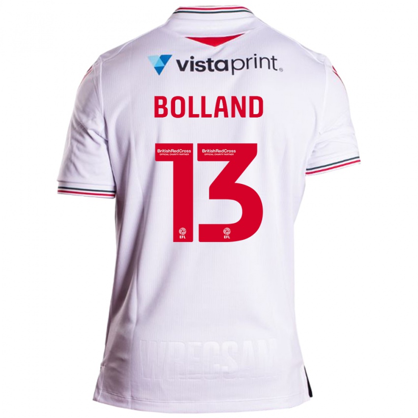 Kobiety Charlotte Bolland #13 Biały Wyjazdowa Koszulka 2023/24 Koszulki Klubowe