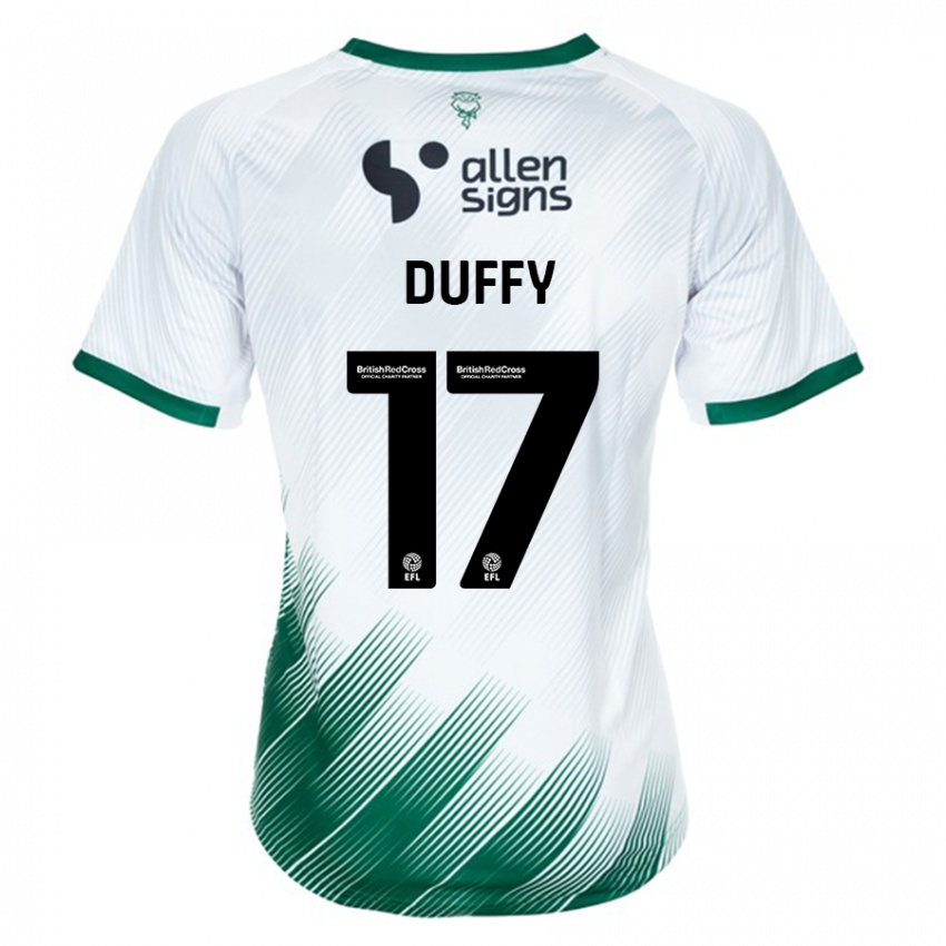 Kobiety Dylan Duffy #17 Biały Wyjazdowa Koszulka 2023/24 Koszulki Klubowe