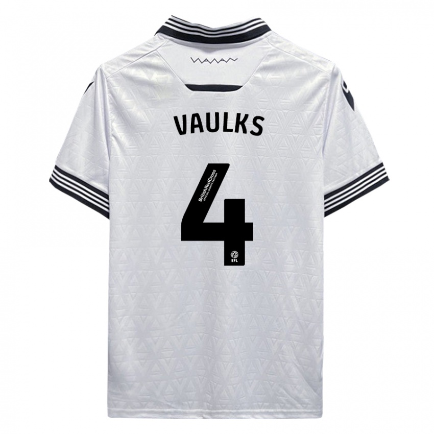 Kobiety Will Vaulks #4 Biały Wyjazdowa Koszulka 2023/24 Koszulki Klubowe