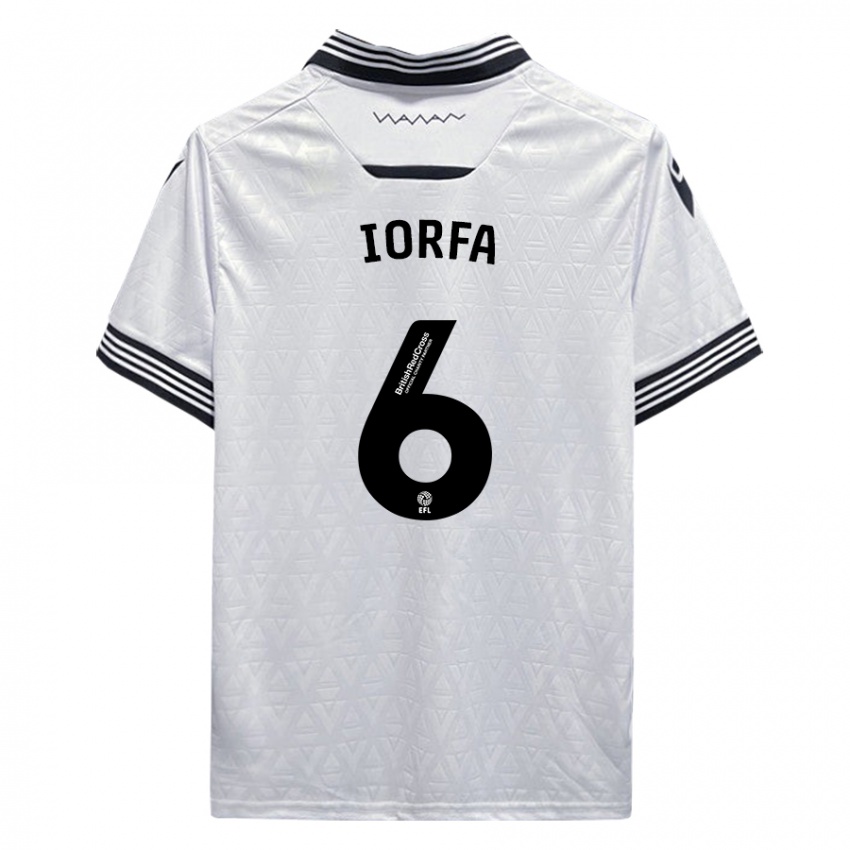 Kobiety Dominic Iorfa #6 Biały Wyjazdowa Koszulka 2023/24 Koszulki Klubowe