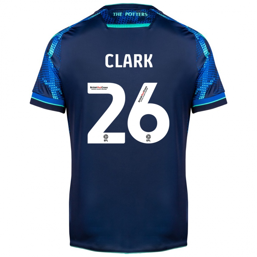 Kobiety Ciaran Clark #26 Marynarka Wojenna Wyjazdowa Koszulka 2023/24 Koszulki Klubowe