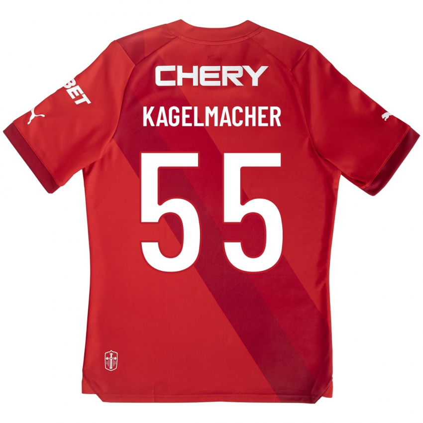 Kobiety Gary Kagelmacher #55 Czerwony Wyjazdowa Koszulka 2023/24 Koszulki Klubowe