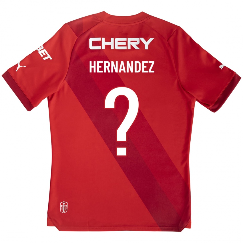 Kobiety Luis Felipe Hernández #0 Czerwony Wyjazdowa Koszulka 2023/24 Koszulki Klubowe