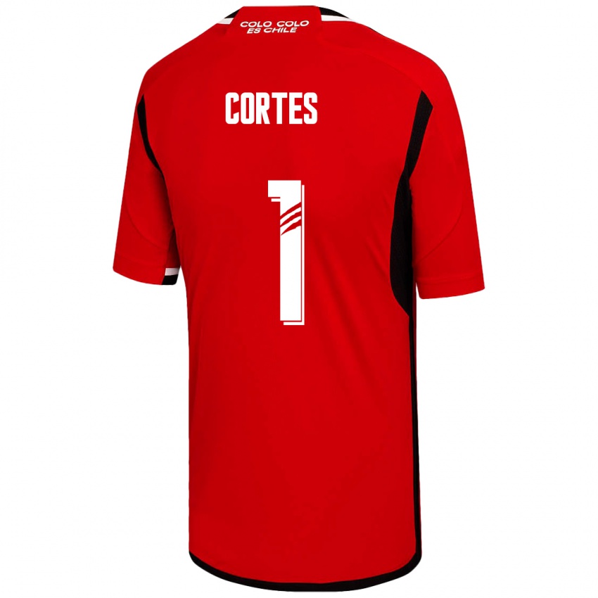 Kobiety Brayan Cortés #1 Czerwony Wyjazdowa Koszulka 2023/24 Koszulki Klubowe