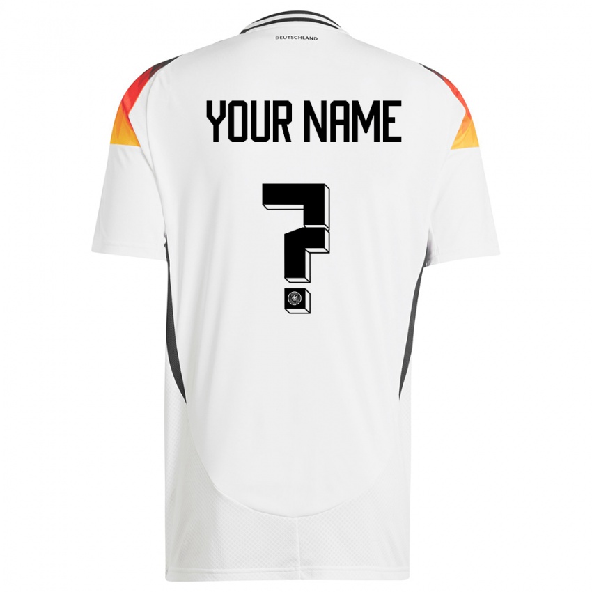 Dzieci Niemcy Twoje Imię #0 Biały Domowa Koszulka 24-26 Koszulki Klubowe