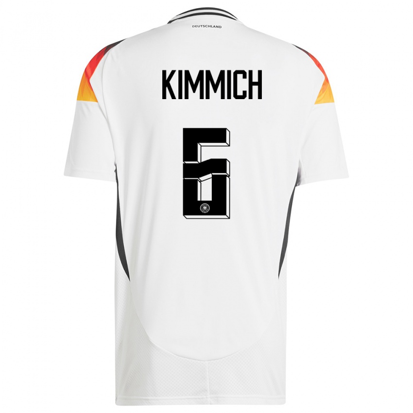 Dzieci Niemcy Joshua Kimmich #6 Biały Domowa Koszulka 24-26 Koszulki Klubowe