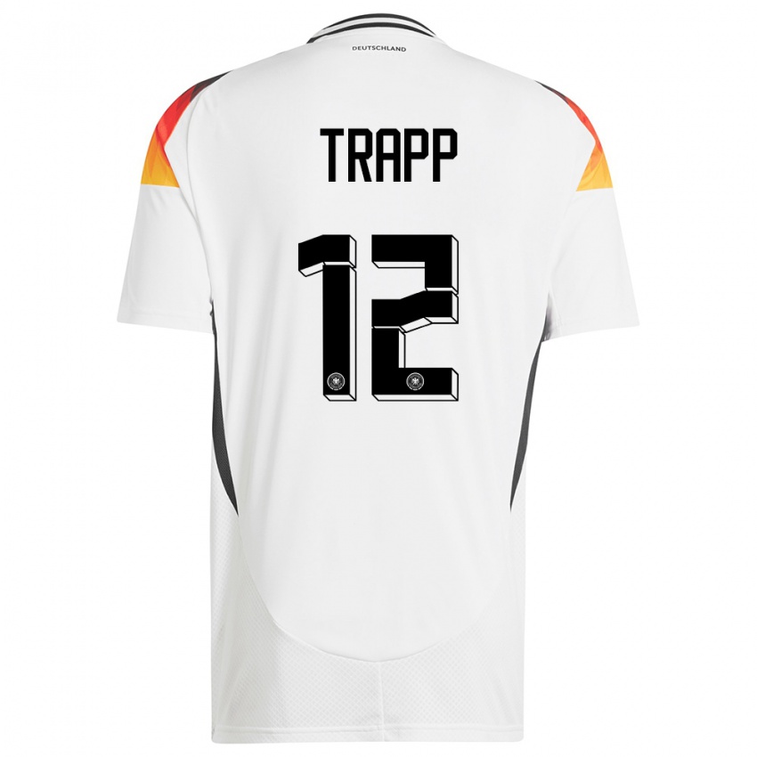 Dzieci Niemcy Kevin Trapp #12 Biały Domowa Koszulka 24-26 Koszulki Klubowe