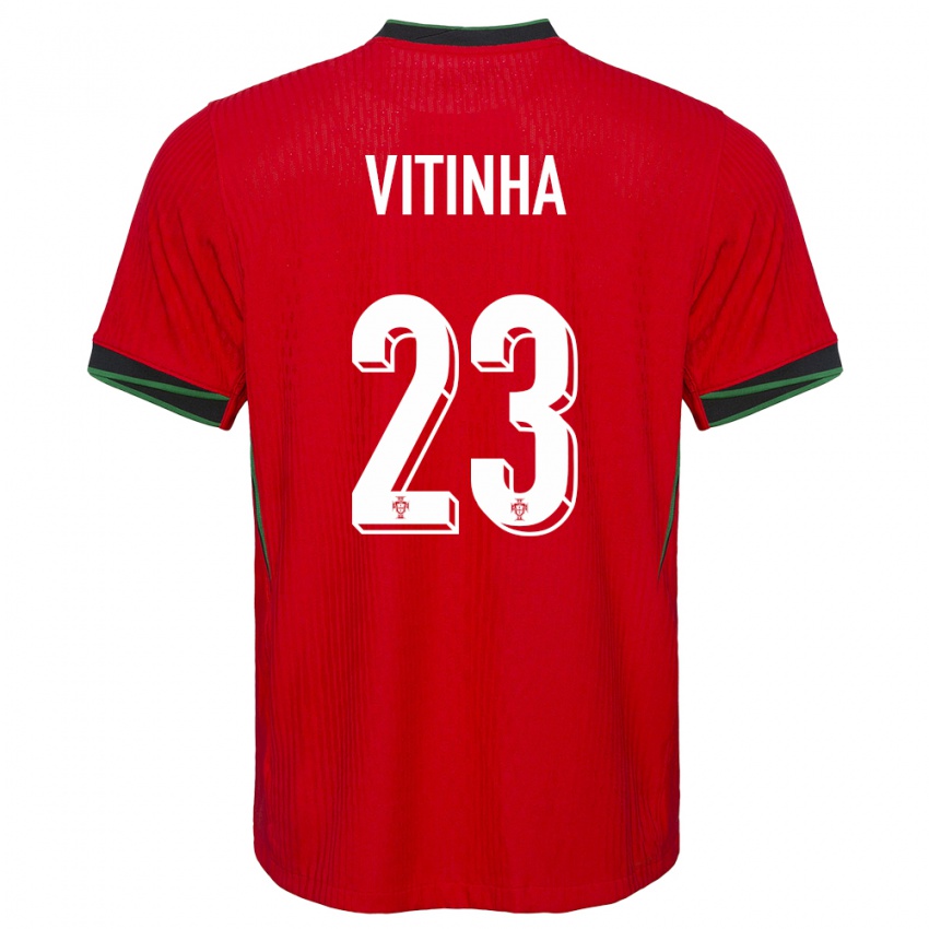 Dzieci Portugalia Vitinha #23 Czerwony Domowa Koszulka 24-26 Koszulki Klubowe