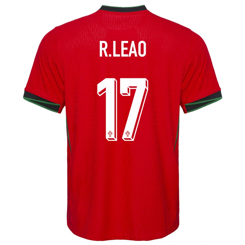 Dzieci Portugalia Rafael Leao #17 Czerwony Domowa Koszulka 24-26 Koszulki Klubowe