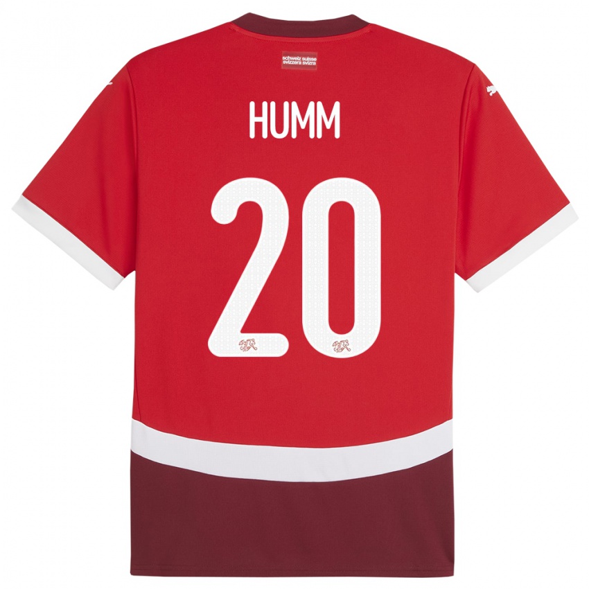 Dzieci Szwajcaria Fabienne Humm #20 Czerwony Domowa Koszulka 24-26 Koszulki Klubowe