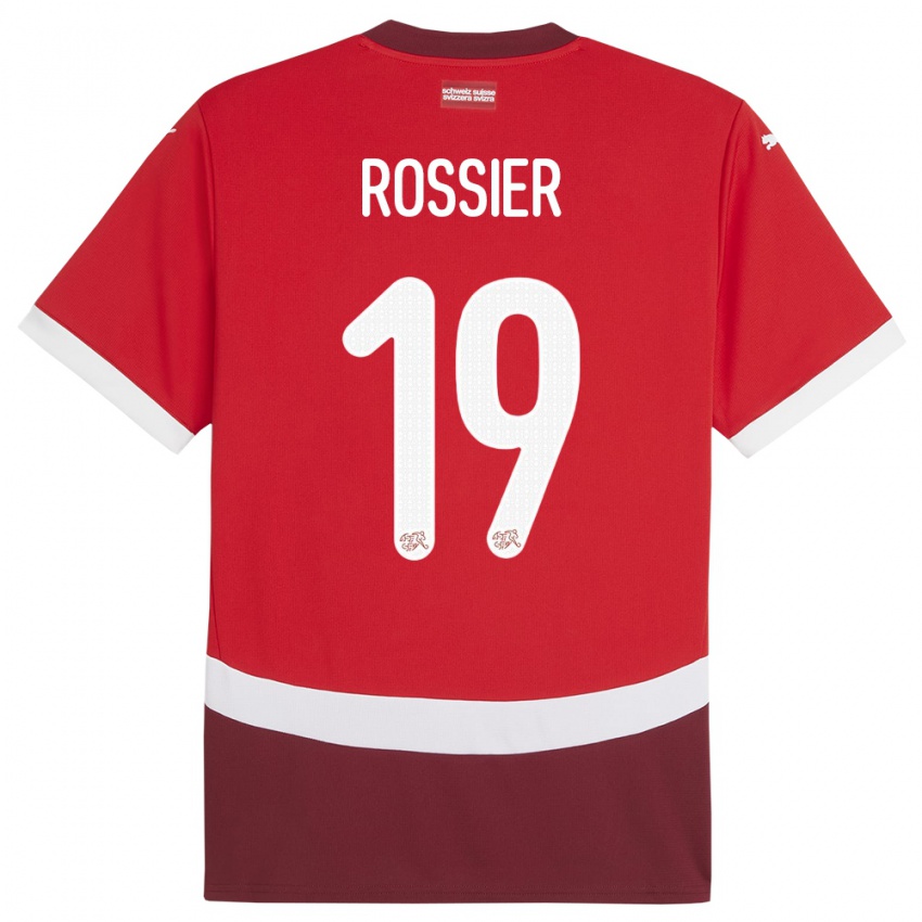 Dzieci Szwajcaria Evan Rossier #19 Czerwony Domowa Koszulka 24-26 Koszulki Klubowe