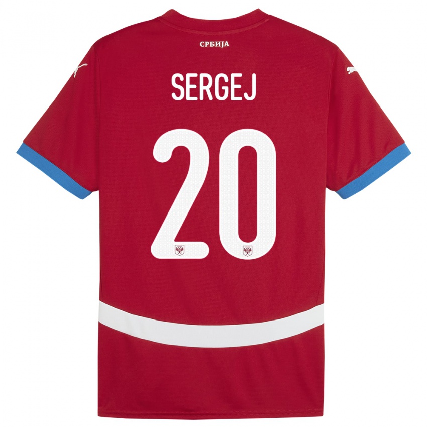 Dzieci Serbia Sergej Milinkovic-Savic #20 Czerwony Domowa Koszulka 24-26 Koszulki Klubowe