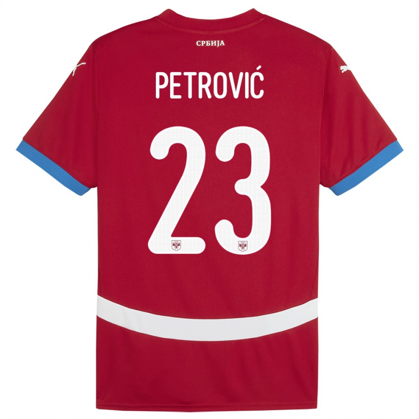 Dzieci Serbia Jovana Petrovic #23 Czerwony Domowa Koszulka 24-26 Koszulki Klubowe