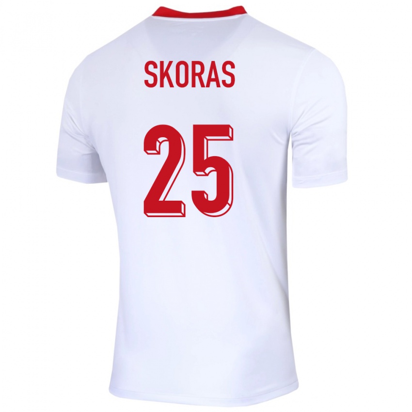 Dzieci Polska Michal Skoras #25 Biały Domowa Koszulka 24-26 Koszulki Klubowe