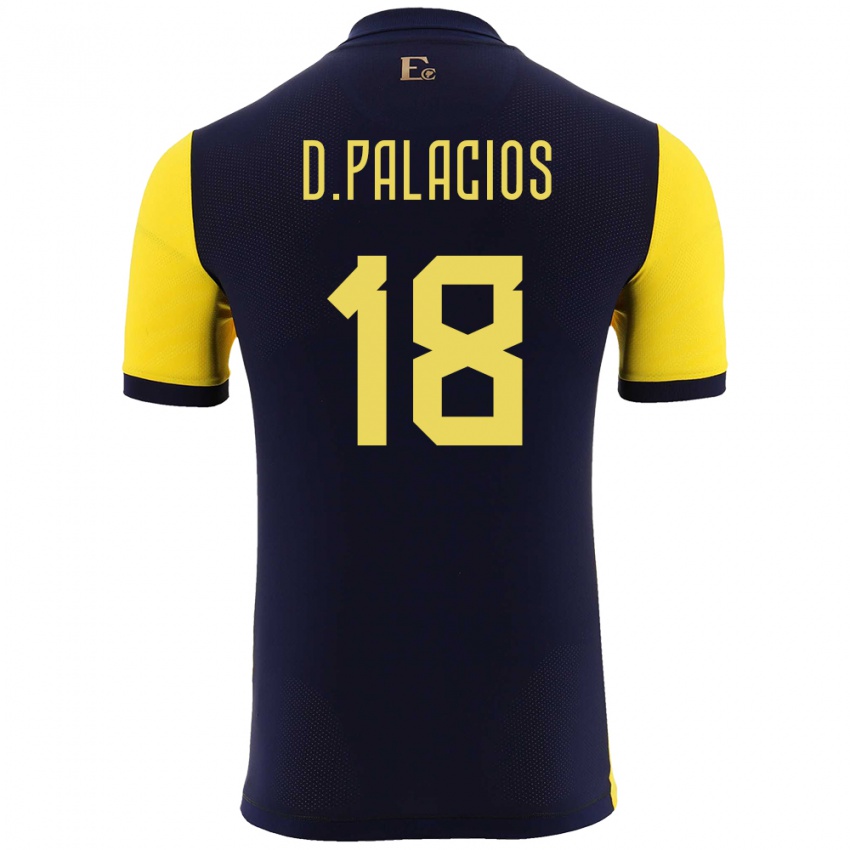 Dzieci Ecuador Diego Palacios #18 Żółty Domowa Koszulka 24-26 Koszulki Klubowe