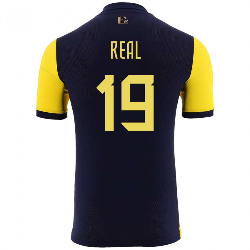 Dzieci Ecuador Kerlly Real #19 Żółty Domowa Koszulka 24-26 Koszulki Klubowe