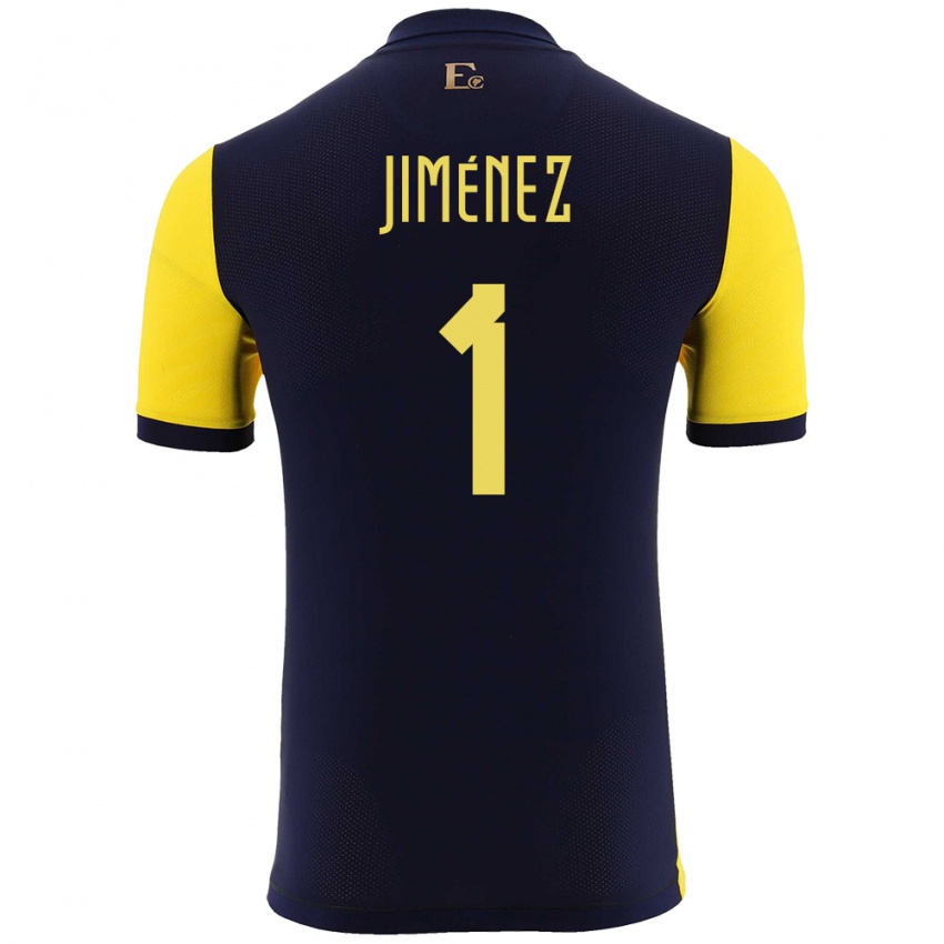 Dzieci Ecuador Tony Jimenez #1 Żółty Domowa Koszulka 24-26 Koszulki Klubowe
