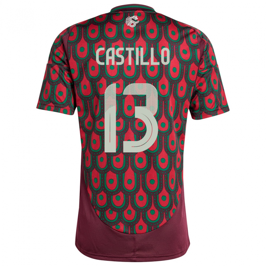 Dzieci Meksyk Jose Castillo #13 Kasztanowaty Domowa Koszulka 24-26 Koszulki Klubowe
