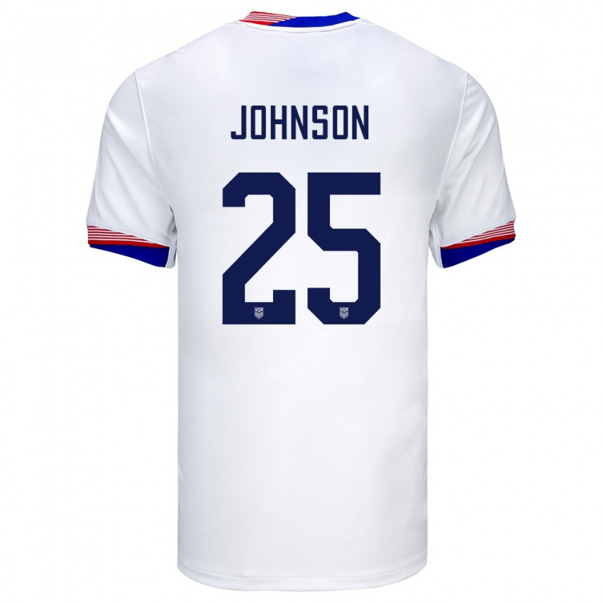 Dzieci Stany Zjednoczone Sean Johnson #25 Biały Domowa Koszulka 24-26 Koszulki Klubowe