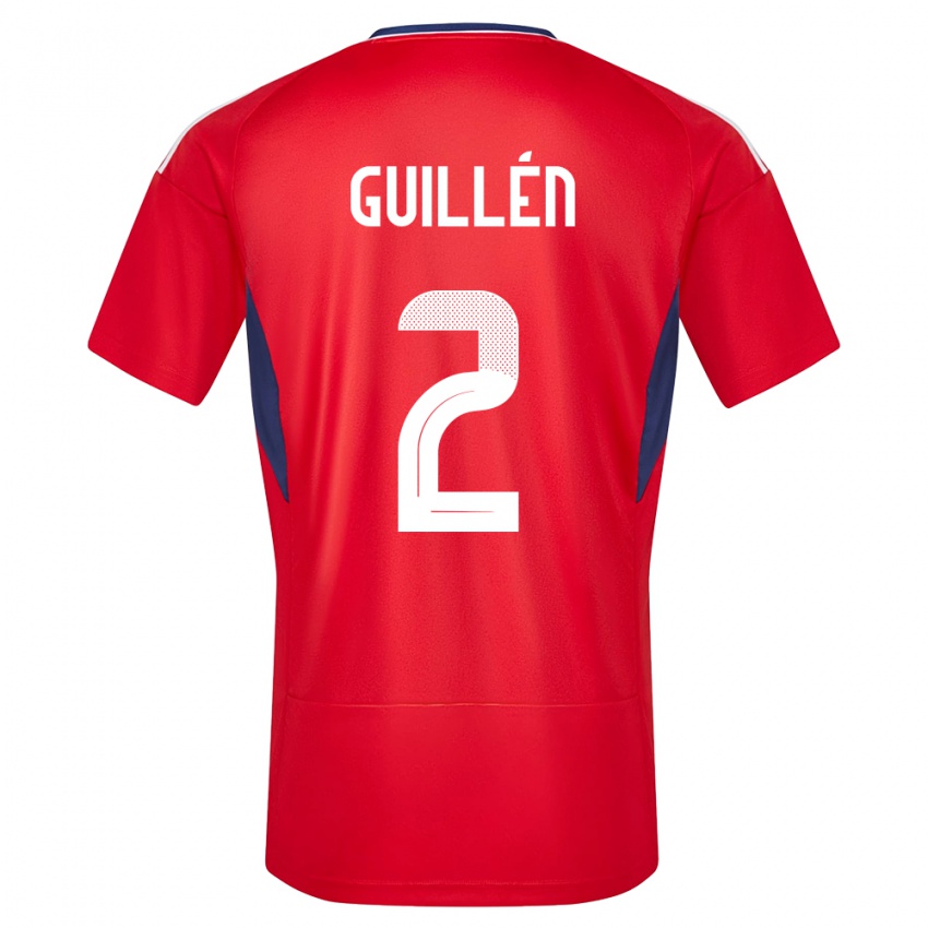 Dzieci Kostaryka Gabriela Guillen #2 Czerwony Domowa Koszulka 24-26 Koszulki Klubowe
