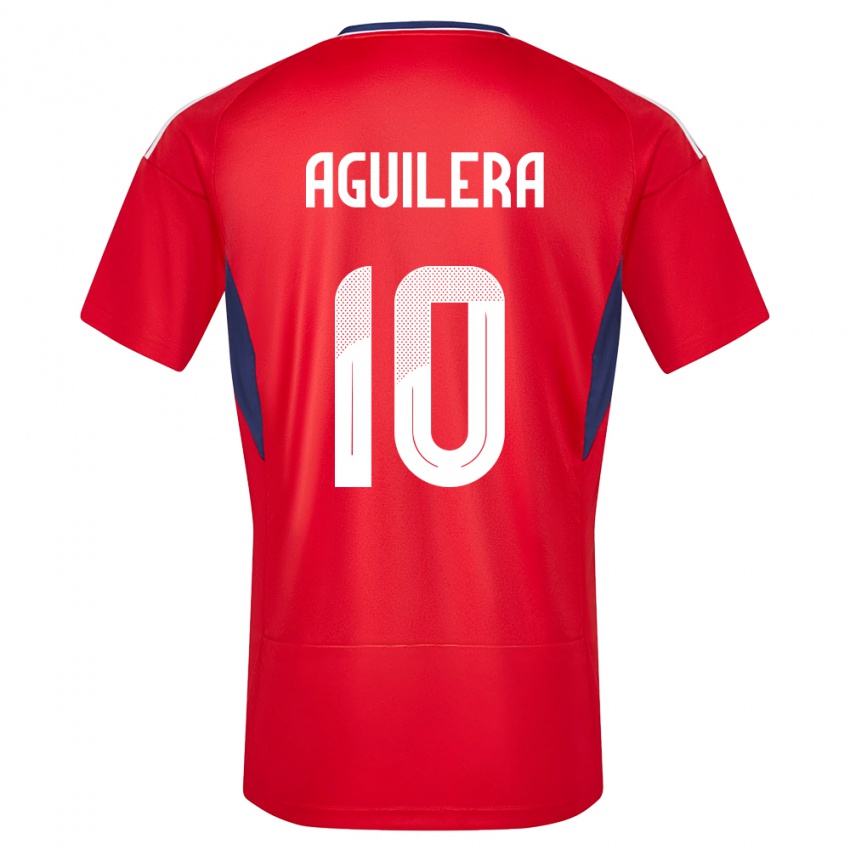 Dzieci Kostaryka Brandon Aguilera #10 Czerwony Domowa Koszulka 24-26 Koszulki Klubowe