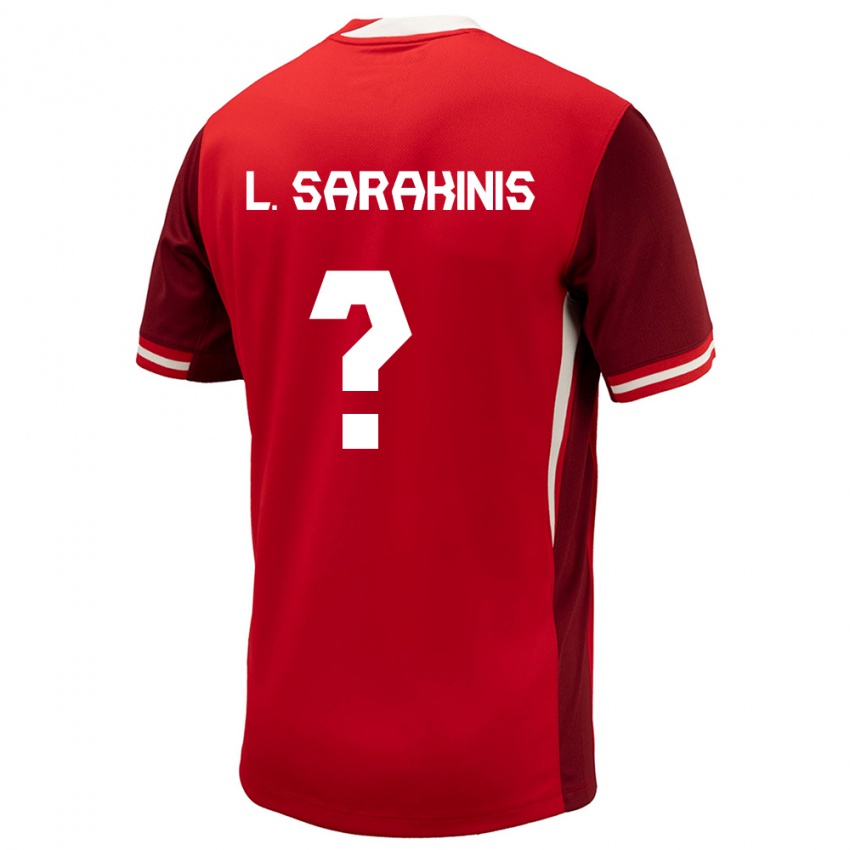Dzieci Kanada Lucas Sarakinis #0 Czerwony Domowa Koszulka 24-26 Koszulki Klubowe