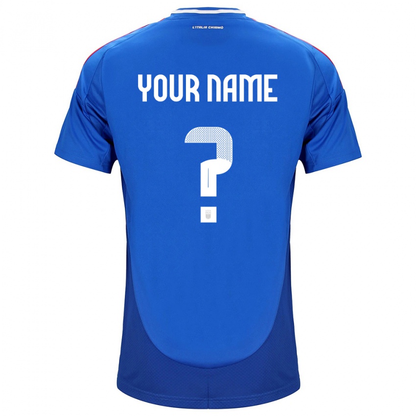 Dzieci Włochy Twoje Imię #0 Niebieski Domowa Koszulka 24-26 Koszulki Klubowe