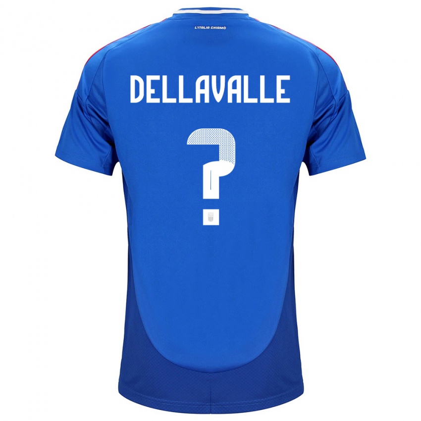 Dzieci Włochy Alessandro Dellavalle #0 Niebieski Domowa Koszulka 24-26 Koszulki Klubowe
