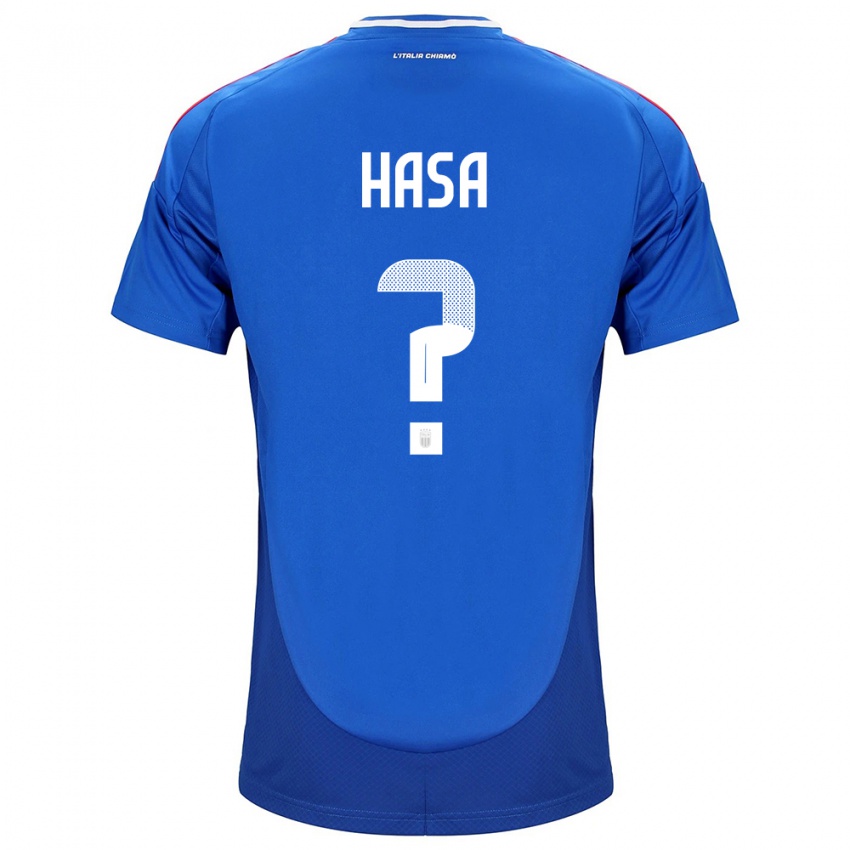 Dzieci Włochy Luis Hasa #0 Niebieski Domowa Koszulka 24-26 Koszulki Klubowe