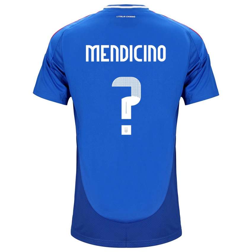 Dzieci Włochy Leonardo Mendicino #0 Niebieski Domowa Koszulka 24-26 Koszulki Klubowe