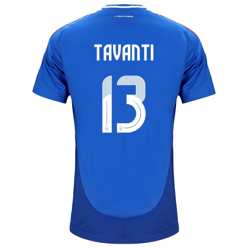 Dzieci Włochy Samuele Tavanti #13 Niebieski Domowa Koszulka 24-26 Koszulki Klubowe