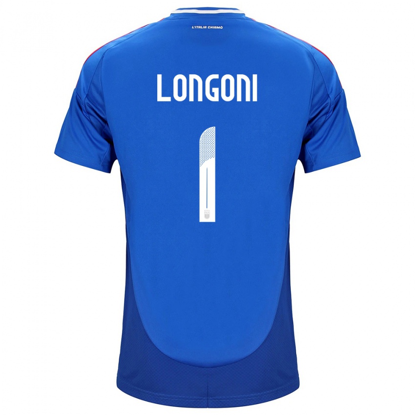 Dzieci Włochy Alessandro Longoni #1 Niebieski Domowa Koszulka 24-26 Koszulki Klubowe