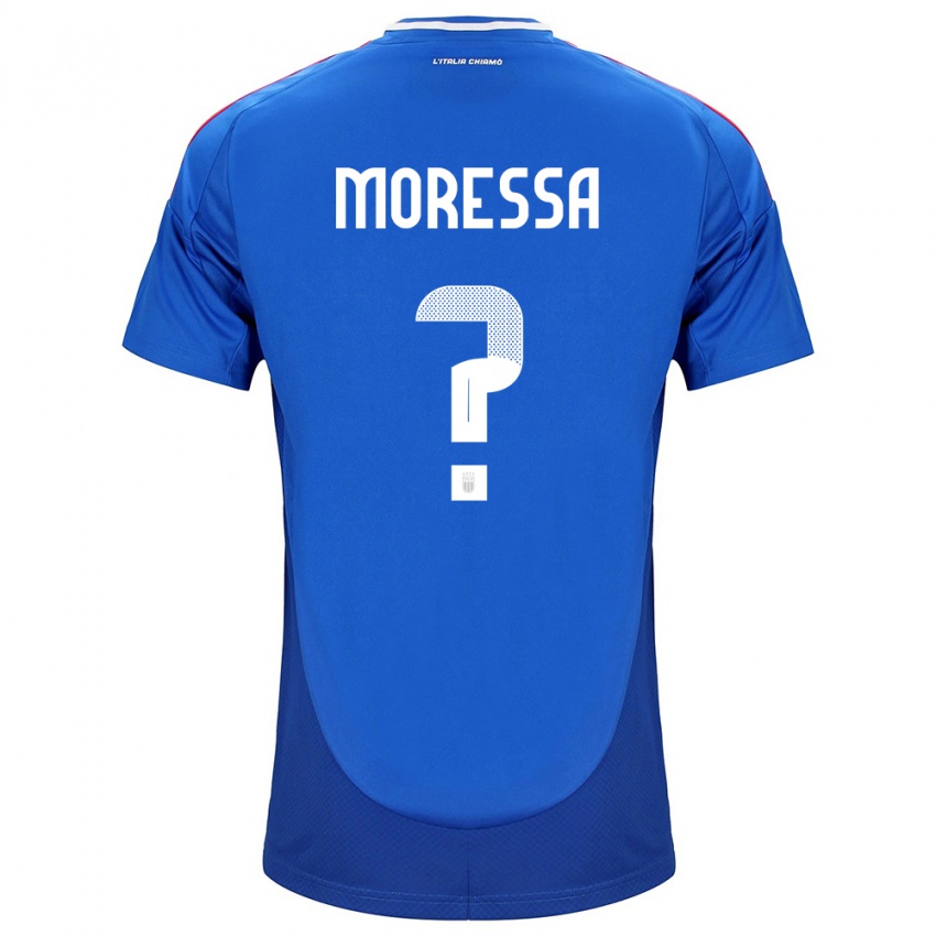 Dzieci Włochy Kevin Moressa #0 Niebieski Domowa Koszulka 24-26 Koszulki Klubowe