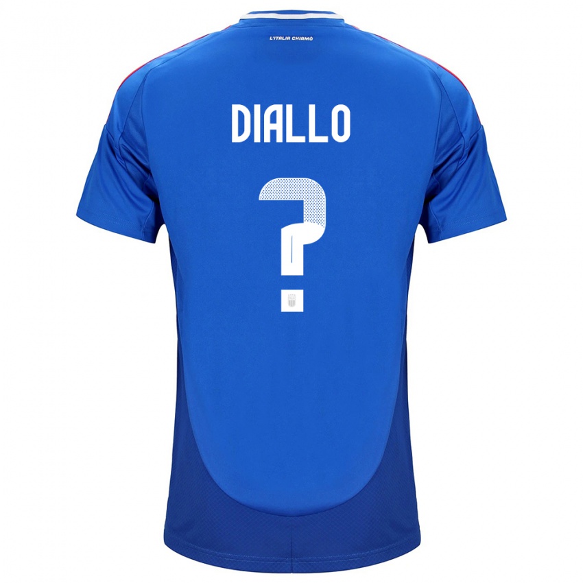Dzieci Włochy Djibril Diallo #0 Niebieski Domowa Koszulka 24-26 Koszulki Klubowe