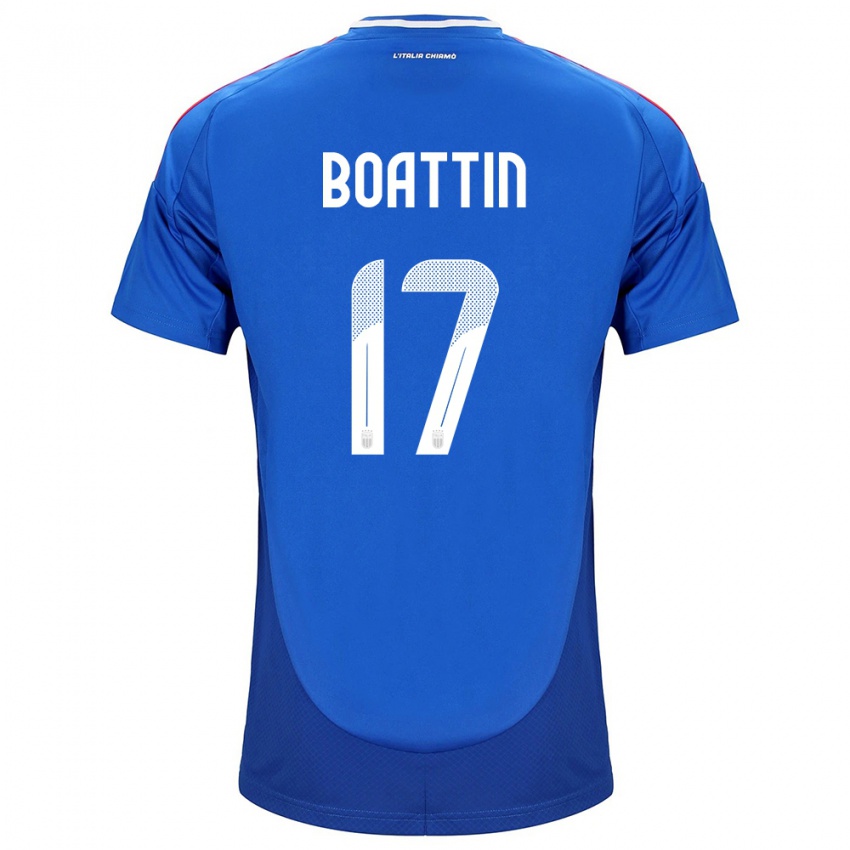 Dzieci Włochy Lisa Boattin #17 Niebieski Domowa Koszulka 24-26 Koszulki Klubowe