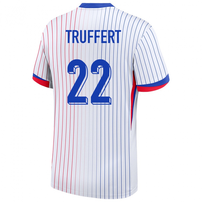 Dzieci Francja Adrien Truffert #22 Biały Wyjazdowa Koszulka 24-26 Koszulki Klubowe