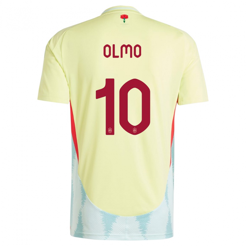 Dzieci Hiszpania Dani Olmo #10 Żółty Wyjazdowa Koszulka 24-26 Koszulki Klubowe