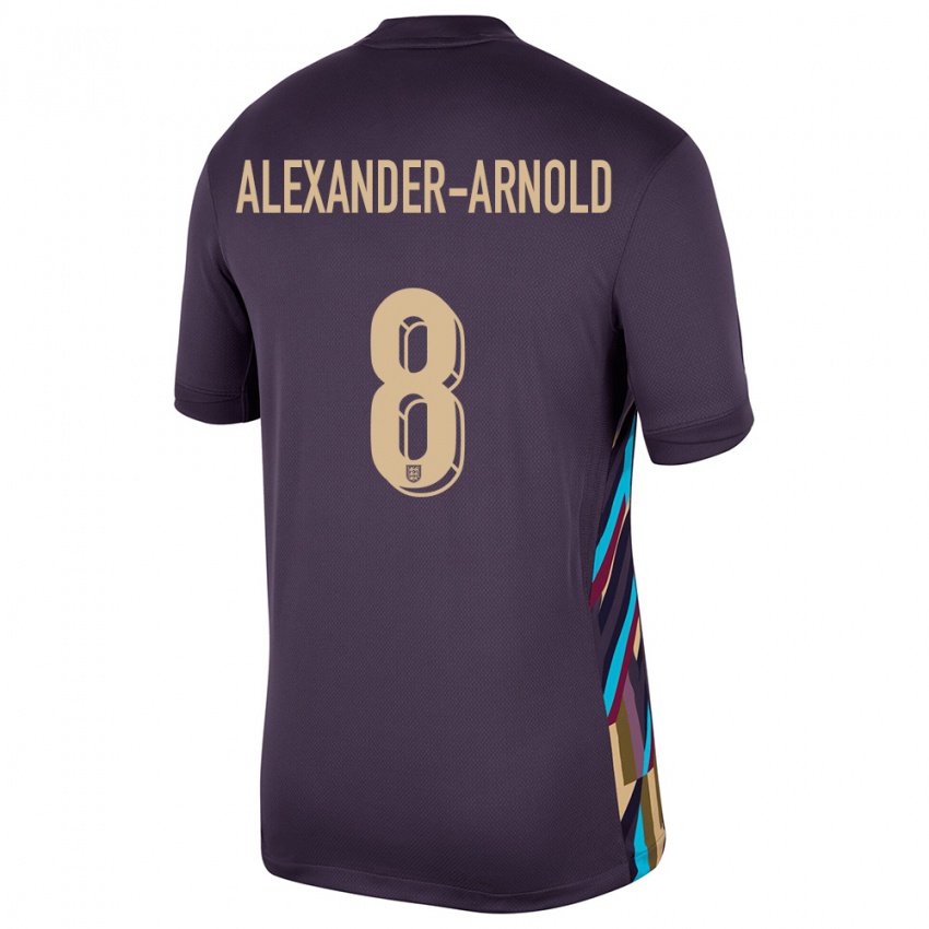 Dzieci Anglia Trent Alexander-Arnold #8 Ciemna Rodzynka Wyjazdowa Koszulka 24-26 Koszulki Klubowe