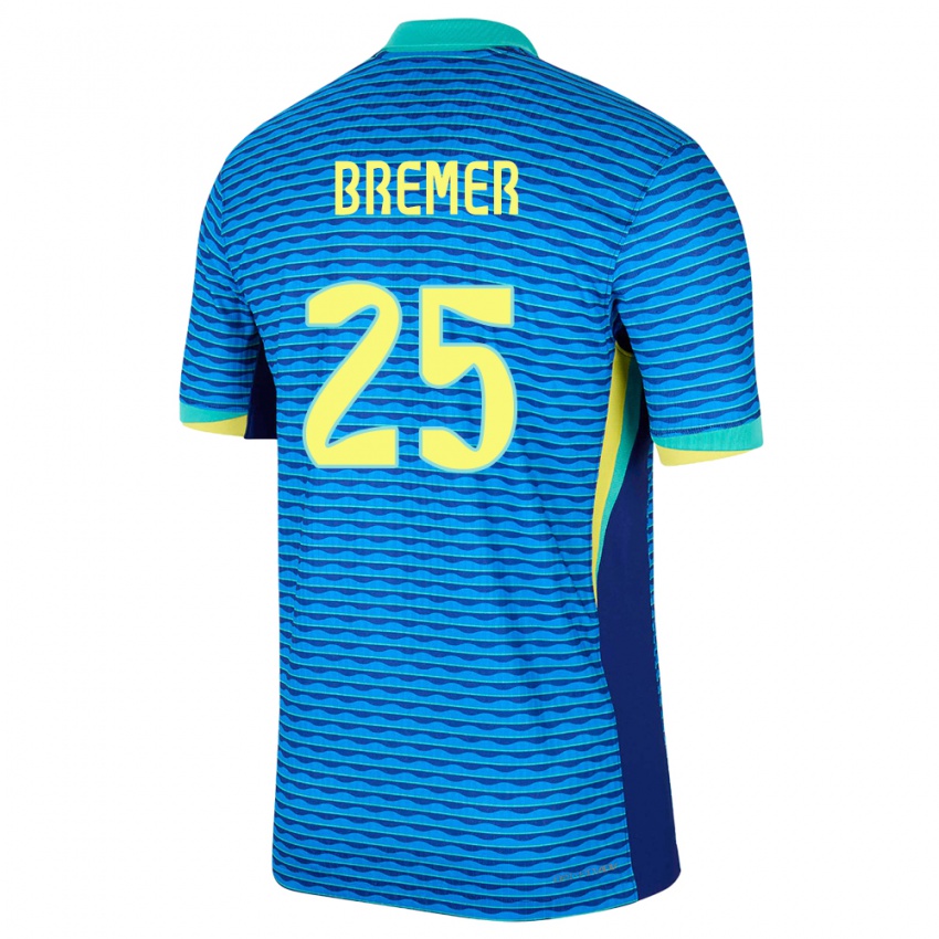 Dzieci Brazylia Bremer #25 Niebieski Wyjazdowa Koszulka 24-26 Koszulki Klubowe