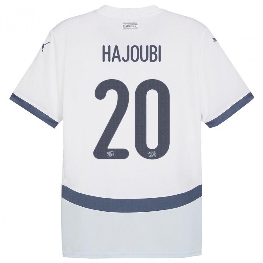 Dzieci Szwajcaria Amin Hajoubi #20 Biały Wyjazdowa Koszulka 24-26 Koszulki Klubowe