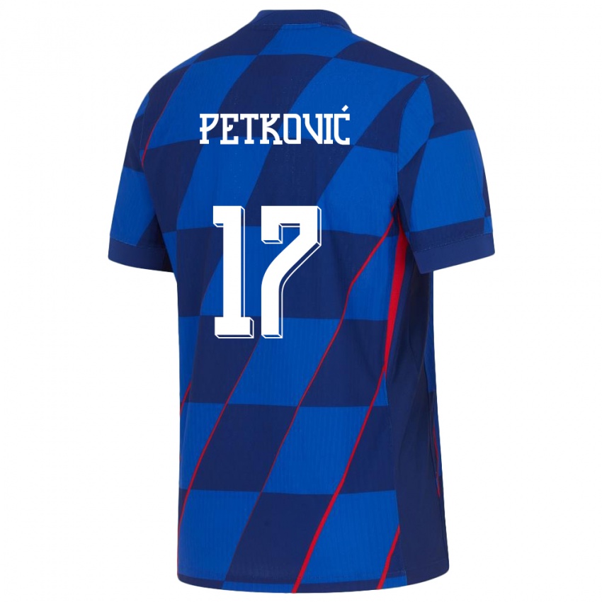 Dzieci Chorwacja Bruno Petkovic #17 Niebieski Wyjazdowa Koszulka 24-26 Koszulki Klubowe