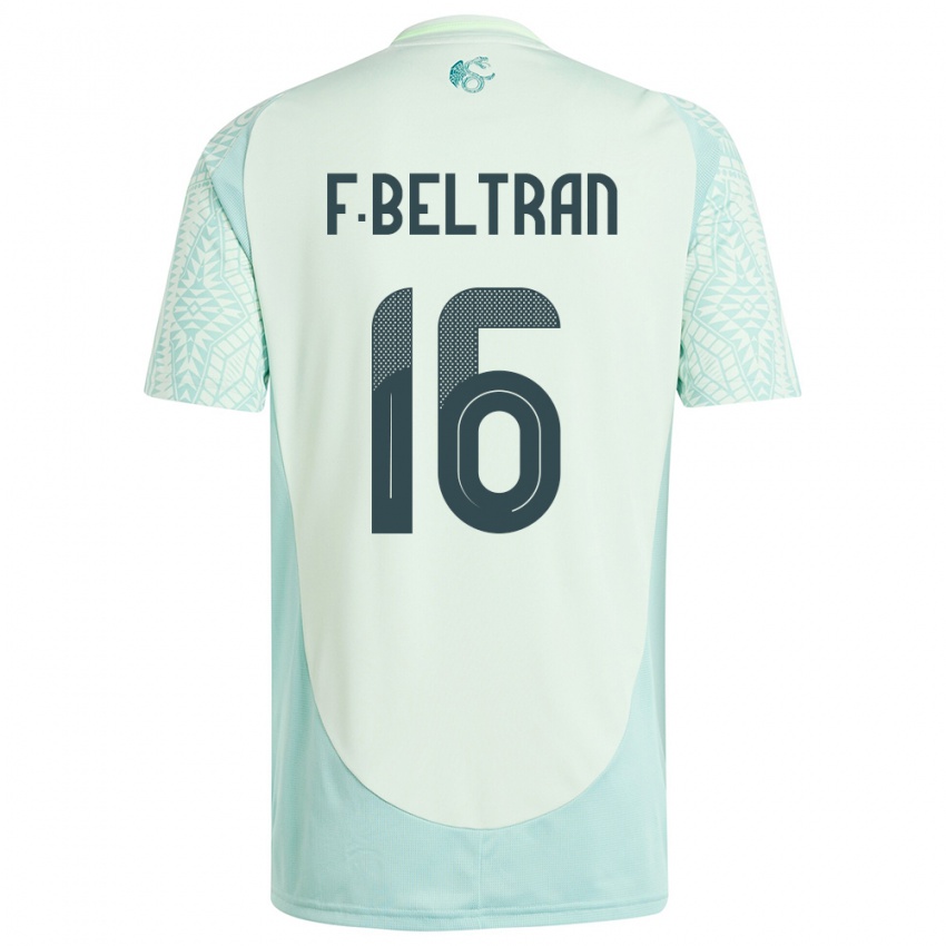 Dzieci Meksyk Fernando Beltran #16 Lniana Zieleń Wyjazdowa Koszulka 24-26 Koszulki Klubowe