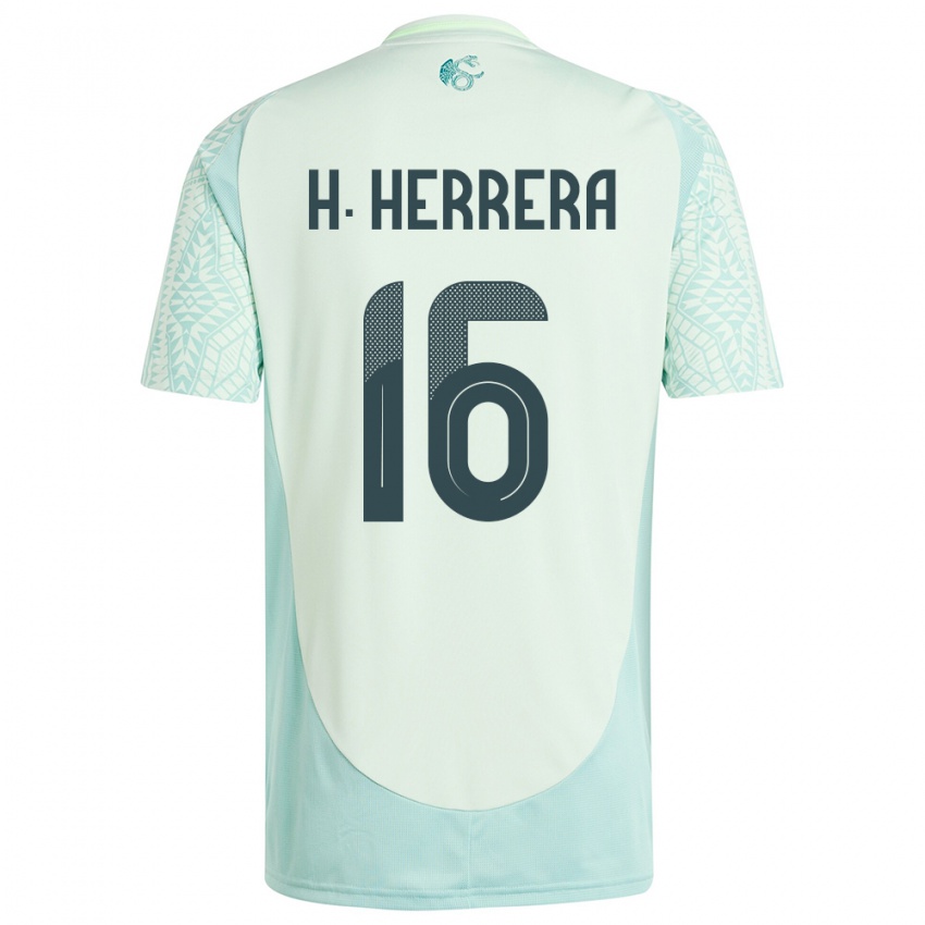 Dzieci Meksyk Hector Herrera #16 Lniana Zieleń Wyjazdowa Koszulka 24-26 Koszulki Klubowe