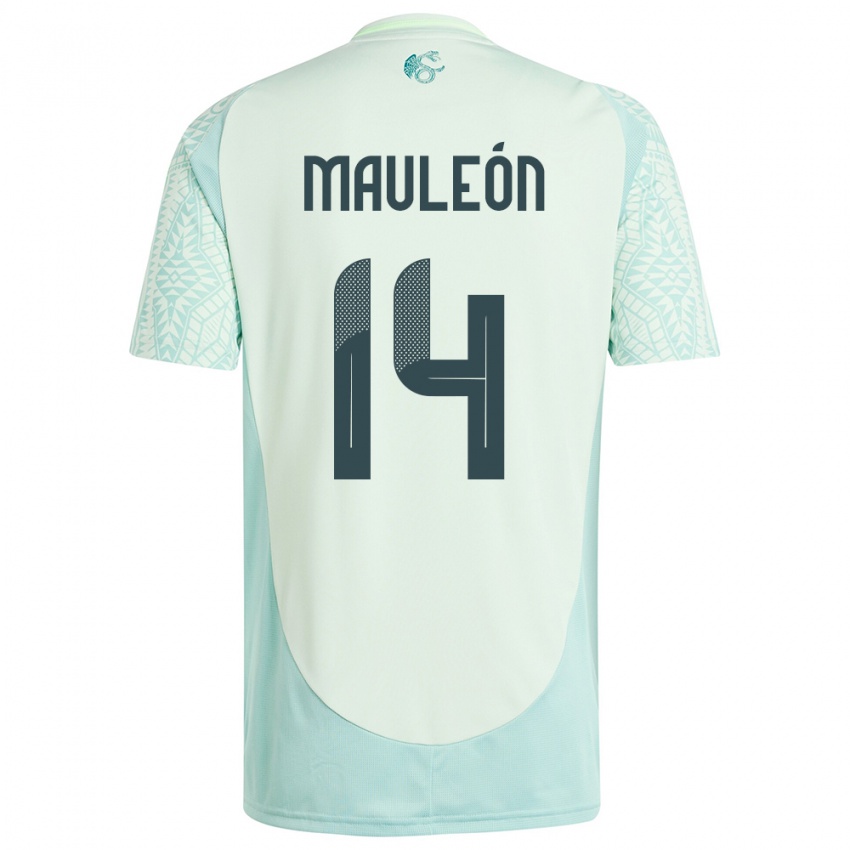 Dzieci Meksyk Natalia Mauleon #14 Lniana Zieleń Wyjazdowa Koszulka 24-26 Koszulki Klubowe