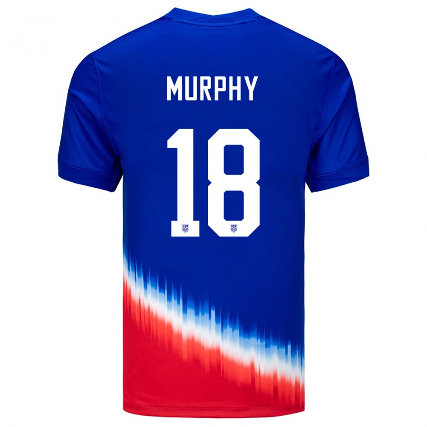 Dzieci Stany Zjednoczone Casey Murphy #18 Niebieski Wyjazdowa Koszulka 24-26 Koszulki Klubowe