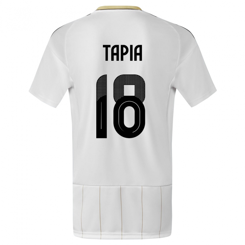 Dzieci Kostaryka Priscilla Tapia #18 Biały Wyjazdowa Koszulka 24-26 Koszulki Klubowe